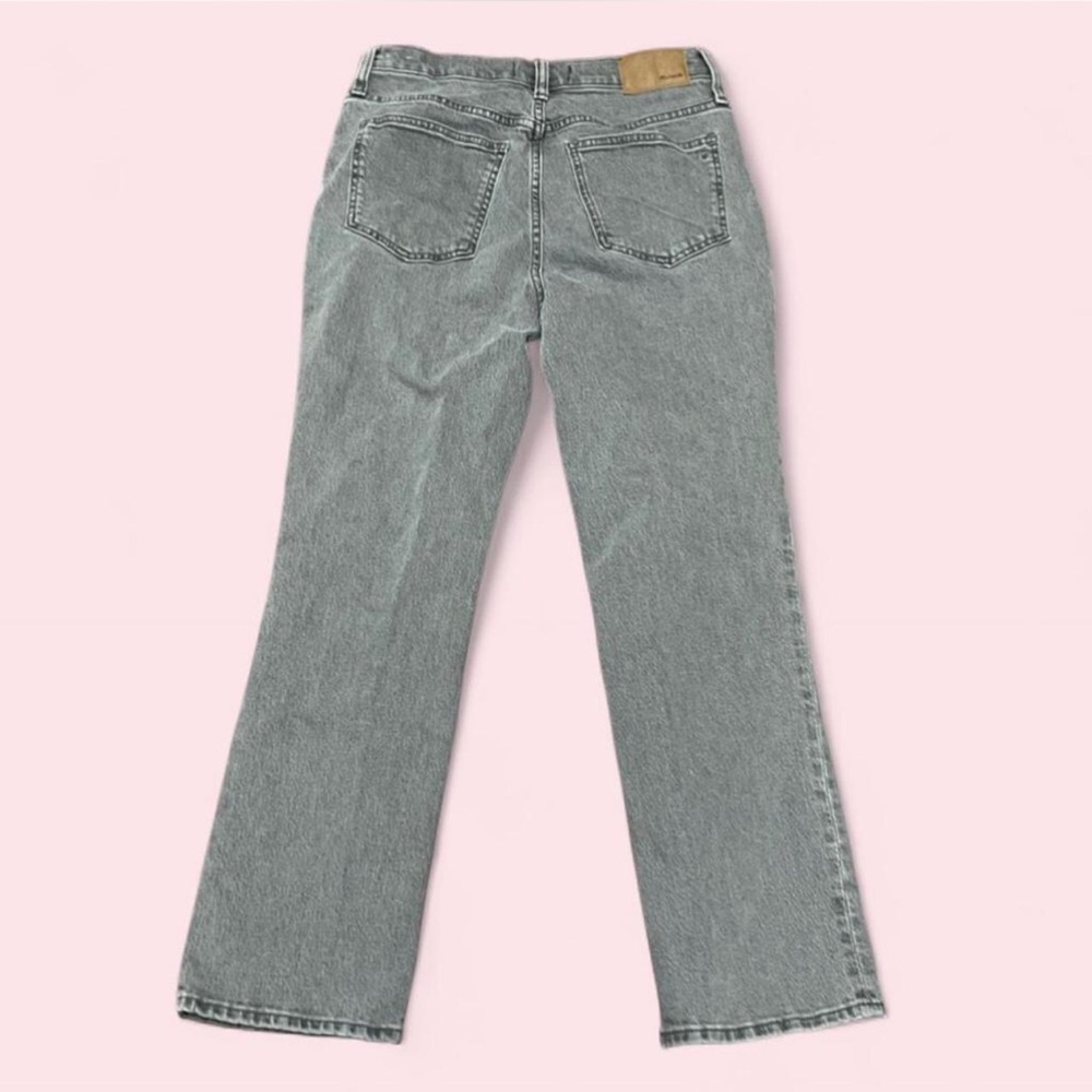 Madewell Gray Slim‎ Demi-Boot Jeans 26 | High-Rise Straight Flare Brookford Wash - Picture 3 of 8